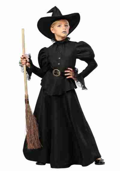Halloween Classic Black Witch Girls Costume