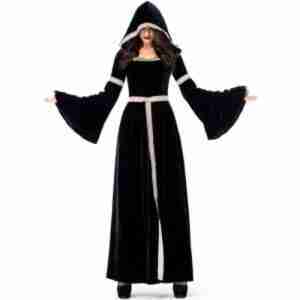 Halloween Dark Black Velvet Dress