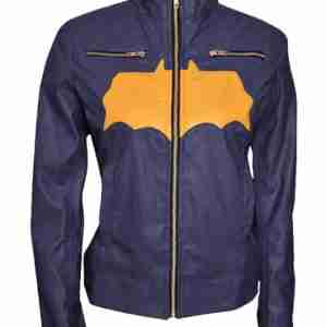 Halloween Purple Batgirl Leather Jacket
