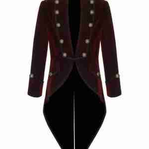 Halloween Red Velvet Tuxedo Tailcoat