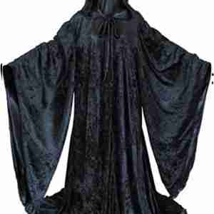 Halloween Wizard Velvet Black Cloak