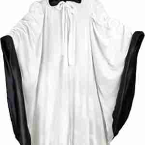 Halloween Wizard Velvet Ivory-black Cloak