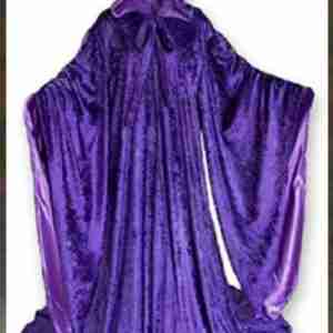 Halloween Wizard Velvet Purple Cloak