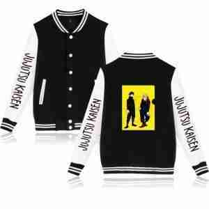 Jujutsu Kaisen Black & White Baseball Jacket