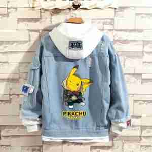 Pokemon Blue & White Denim Jacket
