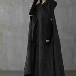 Womens Halloween Black Cloak