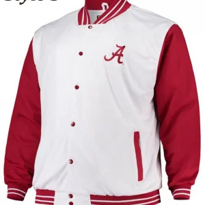 Alabama Crimson Tide Bomber White Jacket