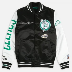 Boston Celtics Team Origins Varsity Satin Jacket