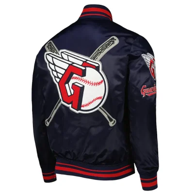 Cleveland Guardians Mash Up Satin Jacket
