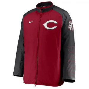 Dugout Performance Cincinnati Reds Red and Black Jacket