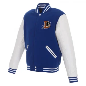 Durham Bulls Varsity Full-Snap Royal White Jacket