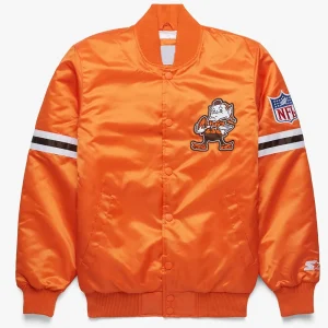 Gridiron Cleveland Browns Orange Satin Jacket