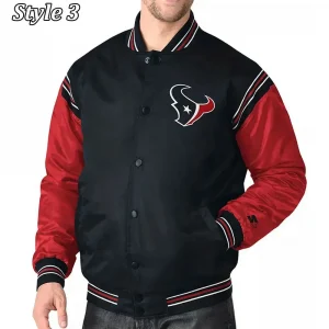 Houston Texans Enforcer Navy Satin Jacket