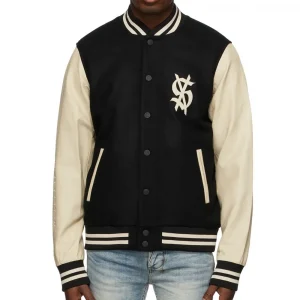 Ksubi King Varsity Black and Cream Jacket