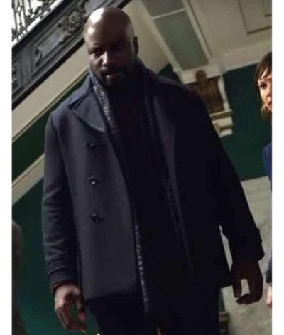 Mike Colter Evil Black Peacoat