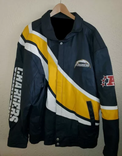 NFL Los Angeles Chargers Jeff Hamilton Leather Jacket