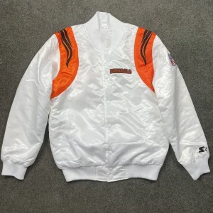 NFL White Bengals Satin Jacket