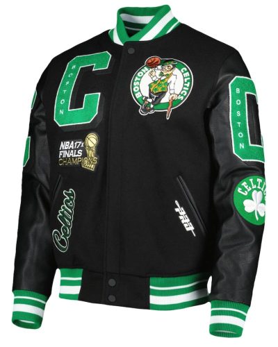Black Boston Celtics Nba Finals Champions Varsity Jacket