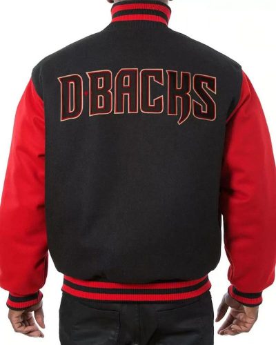 Arizona Diamondbacks Varsity Red And Black Wool Jacket
