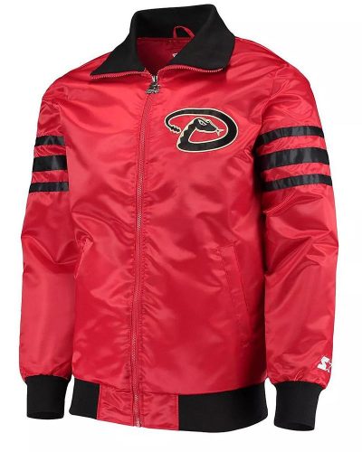 Varsity The Captain Arizona Diamondbacks Red Satin Jacket