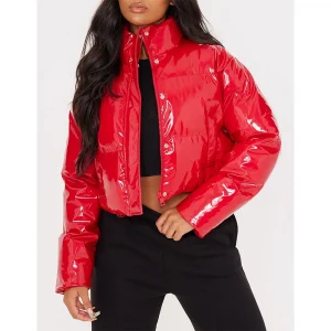 Women’s Bubble Vinyl Red Jacket