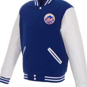 NY Mets Varsity Royal Blue and White Jacket