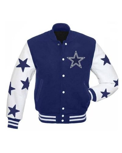 NFL Dallas Cowboys Royal Blue And White Varsity Jacket