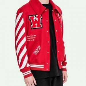 Off-White Varsity Red Wool Jacket