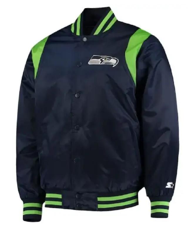 Seattle Seahawks Logo Varsity Jacket | Movie Leather Jacket