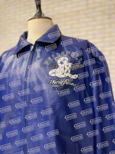 1978 Soda Club Blue Pelle Pelle Jacket