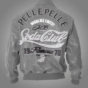 1978 Soda Club Gray Pelle Pelle Jacketss