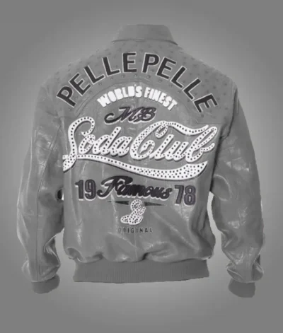 1978 Soda Club Gray Pelle Pelle Jacketss