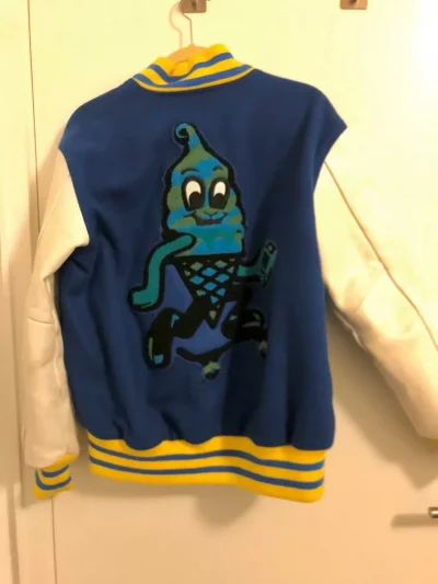 BBC Ice Cream Skate Cone Glow Clock Varsity Jackets