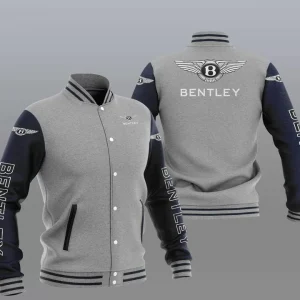 Bentley Gray Navy Varsity Baseball Jacket