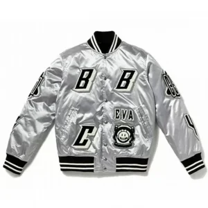 Billionaire Boys Club EVA BBC Satin Silver Jacket
