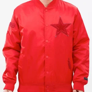 Dallas Cowboys Classic Triple Red Satin Jacket