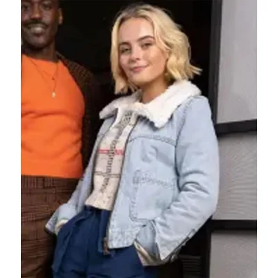 Doctor Who Millie Gibson Trucker Sherpa Jacket