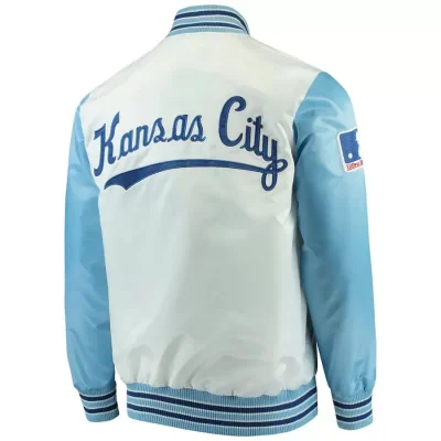 Kansas City Royals White And Light Blue Satin Jackets