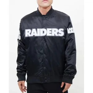 Las Vegas Raiders Big Logo Satin Jacket