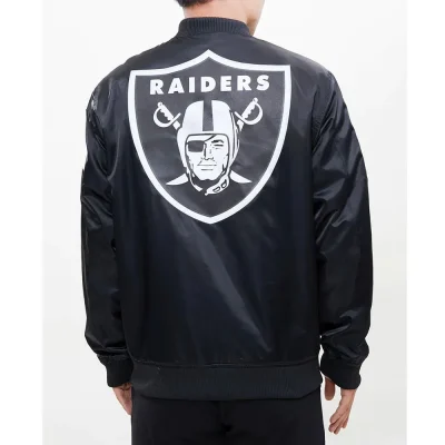 Las Vegas Raiders Big Logo Satin Jackets