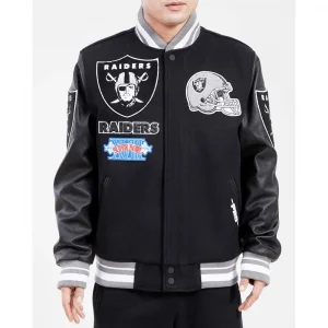 Las Vegas Raiders Mash Up Varsity Jackets