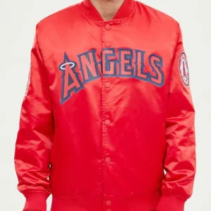 Los Angeles Angels Wordmark Satin Jacket
