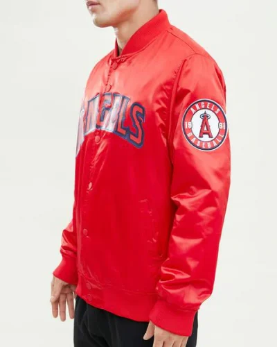 Los Angeles Angels Wordmark Satin Jackets