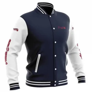 MLB Atlanta Braves Navy Baseball Varsity Jacket
