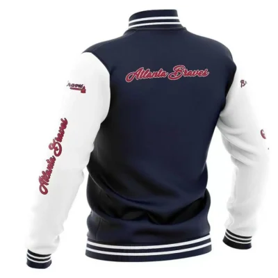 MLB Atlanta Braves Navy Baseball Varsity Jackets