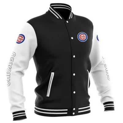 MLB Chicago Cubs Black Baseball Varsity Jacket