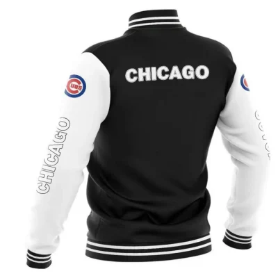MLB Chicago Cubs Black Baseball Varsity Jackets