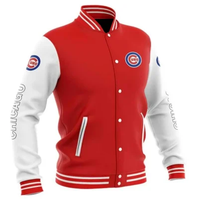 MLB Chicago Cubs Red Baseball Varsity Jacket