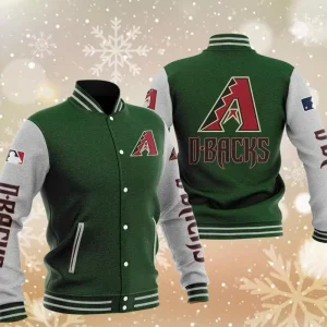 MLB Green Arizona Diamondbacks Baseball Varsity Jacket