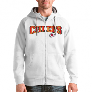 Men’s Kansas City Chiefs Antigua White Wordmark Hoodie
